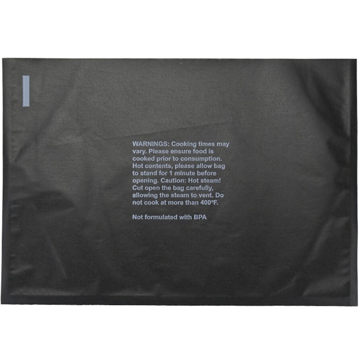 10-3/4" x 7-7/8" Black Heat Seal Microwave & Oven Bags