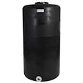 160 Gallon Tamco® Vertical Black PE Tank with 12-1/2" Plain Lid & 2" Fitting - 30" Dia. x 59" Hgt.