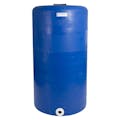 160 Gallon Tamco® Vertical Blue PE Tank with 8" Lid & 2" Fitting - 30" Dia. x 57" Hgt.
