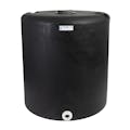 210 Gallon Tamco® Vertical Black PE Tank with 8" Plain Lid & 2" Fitting - 40" Dia. x 45" Hgt.