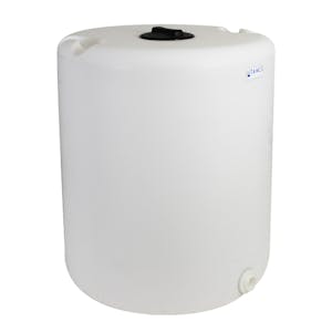 225 Gallon Tamco® Vertical Natural PE Tank with 8" Vented Lid & 2" Fitting - 40" Dia. x 47" Hgt.