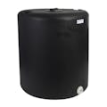 225 Gallon Tamco® Vertical Black PE Tank with 8" Plain Lid & 2" Fitting - 40" Dia. x 47" Hgt.