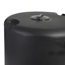 225 Gallon Tamco® Vertical Black PE Tank with 8" Plain Lid & 2" Fitting - 40" Dia. x 47" Hgt.