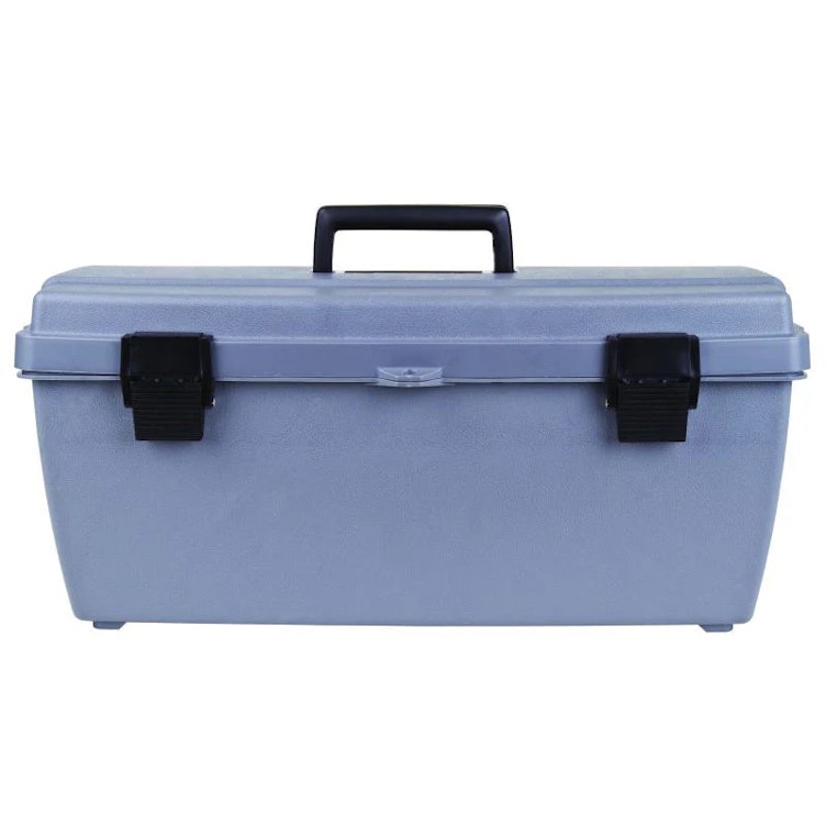 Gray Utility Toolbox with Lift Out Tray - 20-1/4" L x 8-7/8" W x 8-3/8" Hgt.