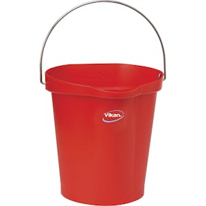 3.17 Gallon Vikan® Red Polypropylene Bucket
