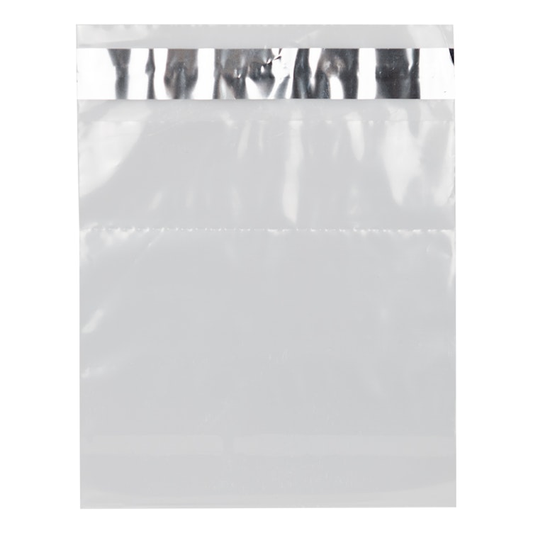 8" x 10" x 2 mil Clear Tamper Evident Adhensive Bags