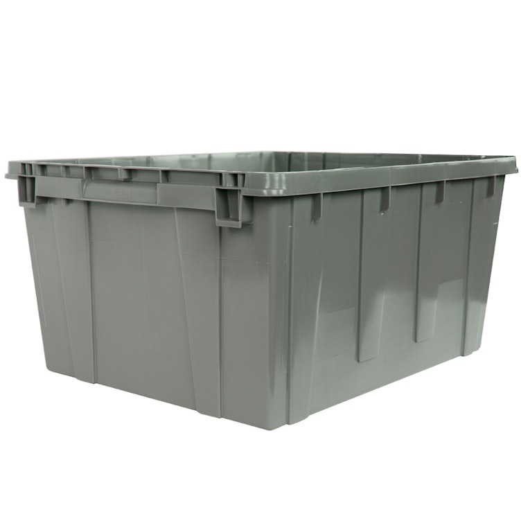 Two Large 20 Gallon Storage Boxes Clear Plastic Totes Locking Lids