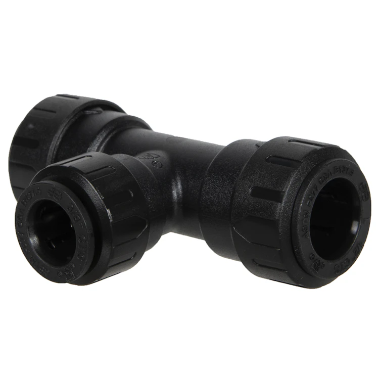 1/2" x 1/2" x 3/8" CTS Black UV Polysulfone Reducing Tee
