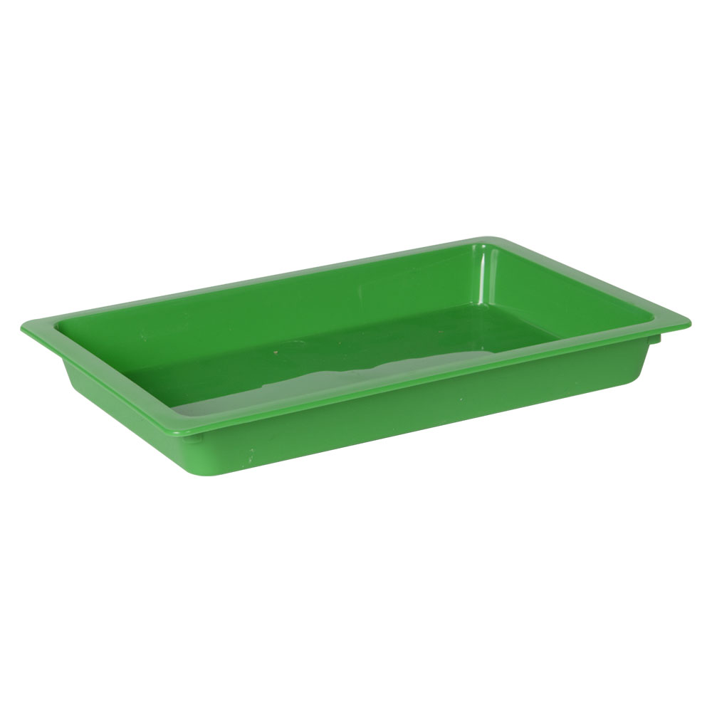 Shallow Green Polypropylene Tray - 8-1/4