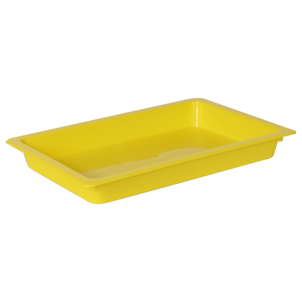 Shallow Yellow Polypropylene Tray - 8-1/4