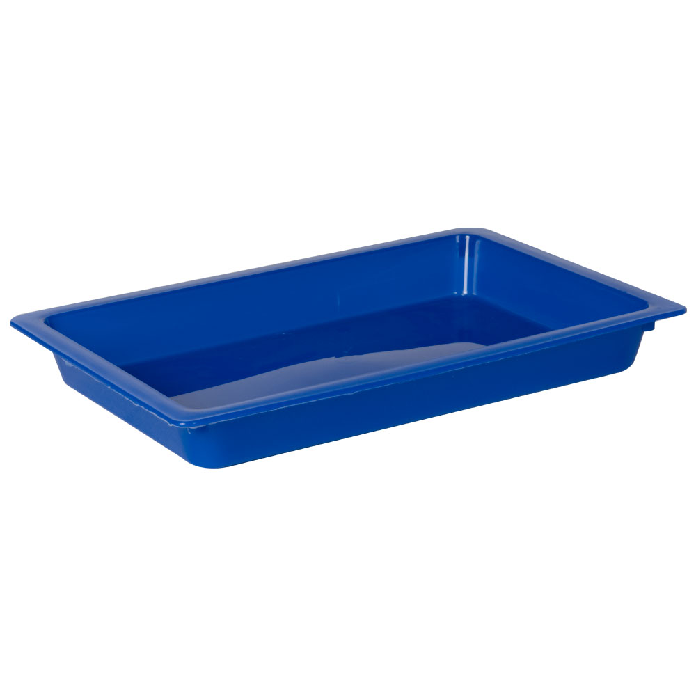 Shallow Blue Polypropylene Tray - 8-1/4
