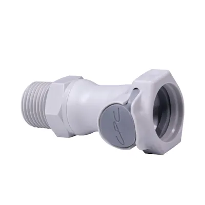 1/2" MNPT NSF-listed HFC 12 Series Polypropylene Coupling Body - Straight Thru (Insert Sold Separately)
