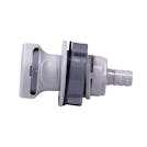 3/8" In-Line Hose Barb NSF-listed HFC 12 Series Polypropylene Bulkhead Panel Mount Coupling Body - Shutoff (Insert Sold Separately)