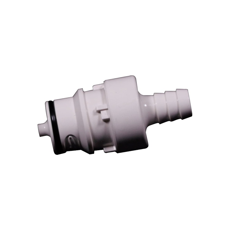 3/8" In-Line Hose Barb NSF-listed HFC 35 Series Polysulfone Coupling Insert - Shutoff (Body Sold Separately)
