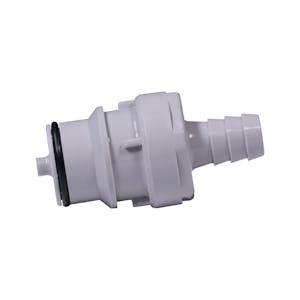 3/8" In-Line Hose Barb NSF-listed HFC 12 Series Polypropylene Coupling Insert - Shutoff (Body Sold Separately)