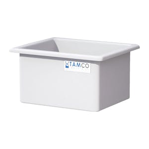 50 Gallon Heavy Duty Natural PE Tamco® Tank - 30" L x 24" W x 18" Hgt. (Can Ship UPS)