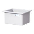 50 Gallon Natural LLDPE Rectangular Tamco® Heavy-Duty Tank with External Flange - 30" L x 24" W x 18" Hgt. (Cover Sold Separately)