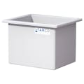 70 Gallon Natural LLDPE Rectangular Tamco® Heavy-Duty Tank with External Flange - 30" L x 24" W x 24" Hgt. (Cover Sold Separately)