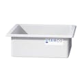 46 Gallon Natural LLDPE Rectangular Tamco® Heavy-Duty Tank with External Flange - 30" L x 30" W x 12" Hgt. (Cover Sold Separately)