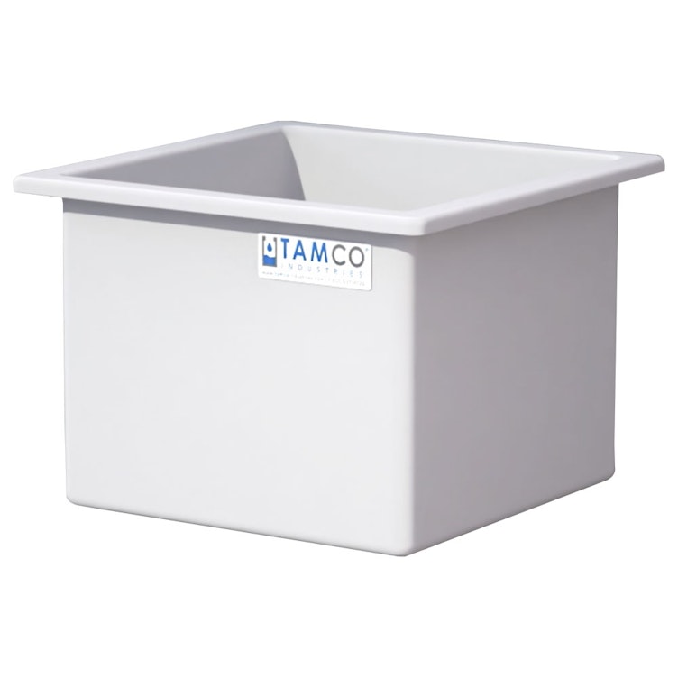 92 Gallon Natural LLDPE Rectangular Tamco® Heavy-Duty Tank with External Flange - 30" L x 30" W x 24" Hgt. (Cover Sold Separately)
