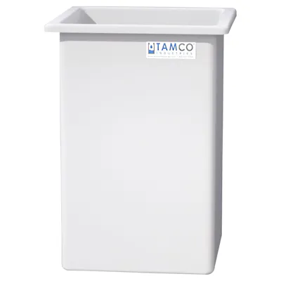 184 Gallon Natural LLDPE Rectangular Tamco® Heavy-Duty Tank with External Flange - 30" L x 30" W x 48" Hgt. (Cover Sold Separately)