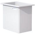 115 Gallon Natural LLDPE Rectangular Tamco® Heavy-Duty Tank with External Flange & 2" Polypropylene Bulkhead Fitting - 30" L x 30" W x 30" Hgt. (Cover Sold Separately)