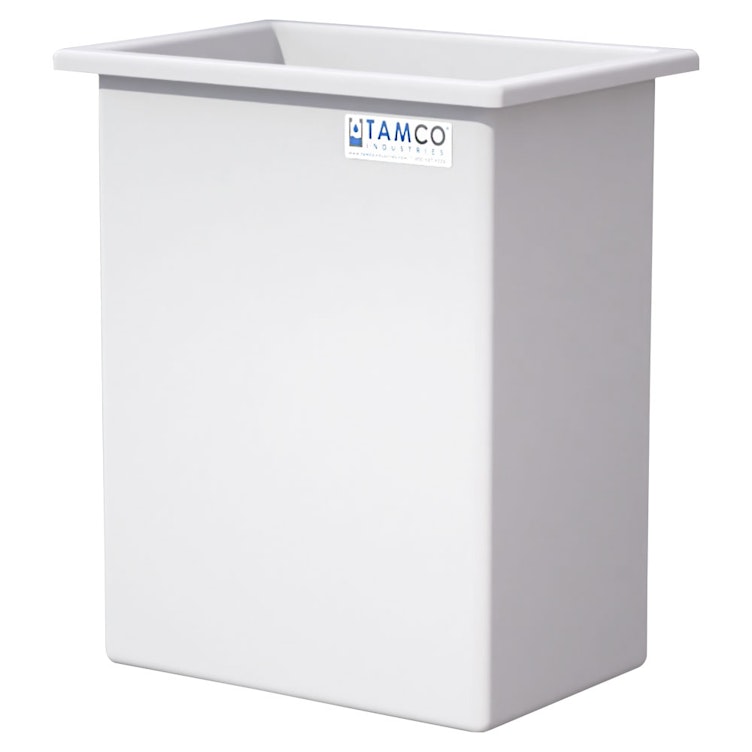 180 Gallon Natural LLDPE Rectangular Tamco® Heavy-Duty Tank with External Flange - 36" L x 24" W x 48" Hgt. (Cover Sold Separately)