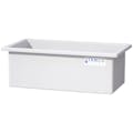 75 Gallon Natural LLDPE Rectangular Tamco® Heavy-Duty Tank with External Flange & 2" Polypropylene Bulkhead Fitting - 48" L x 24" W x 18" Hgt. (Cover Sold Separately)