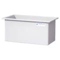 105 Gallon Natural LLDPE Rectangular Tamco® Heavy-Duty Tank with External Flange - 48" L x 24" W x 24" Hgt. (Cover Sold Separately)