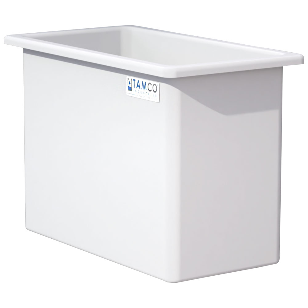 160 Gallon Natural LLDPE Rectangular Tamco® Heavy-Duty Tank with