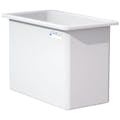 160 Gallon Natural LLDPE Rectangular Tamco® Heavy-Duty Tank with External Flange - 48" L x 24" W x 36" Hgt. (Cover Sold Separately)