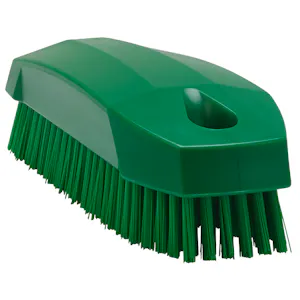 Green Polypropylene Vikan® Hand & Nail Brush with Stiff Polyester Bristles