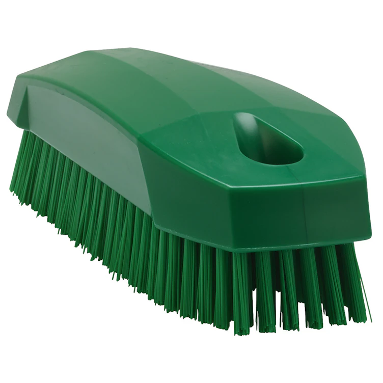 Green Polypropylene Vikan® Hand & Nail Brush with Stiff Polyester Bristles