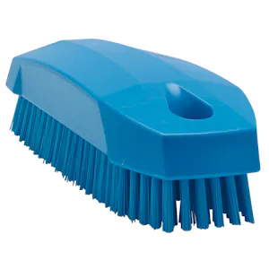 Blue Polypropylene Vikan® Hand & Nail Brush with Stiff Polyester Bristles