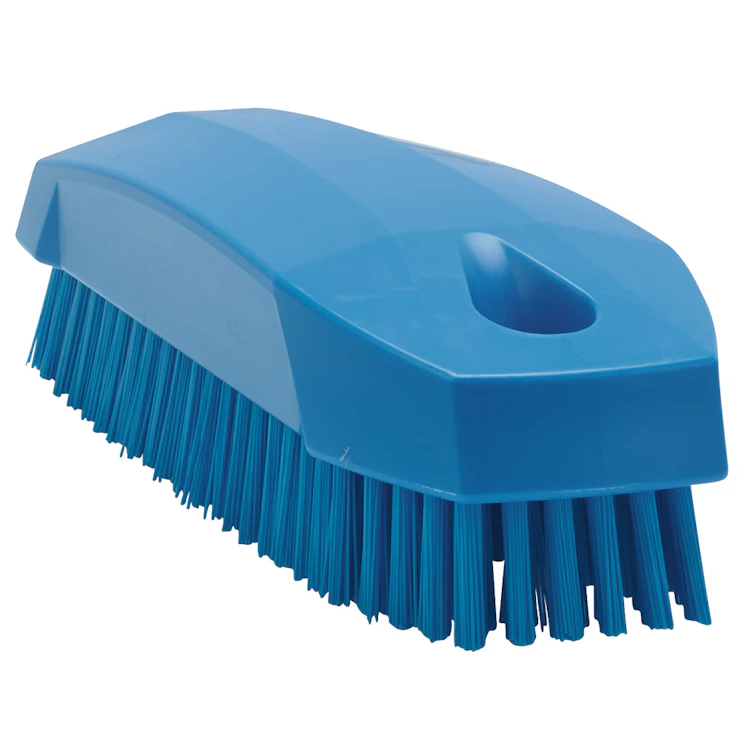 Blue Polypropylene Vikan® Hand & Nail Brush with Stiff Polyester Bristles