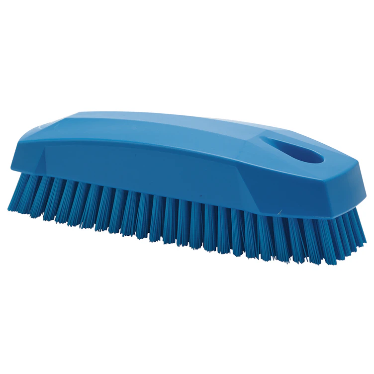 Blue Polypropylene Vikan® Hand & Nail Brush with Stiff Polyester Bristles