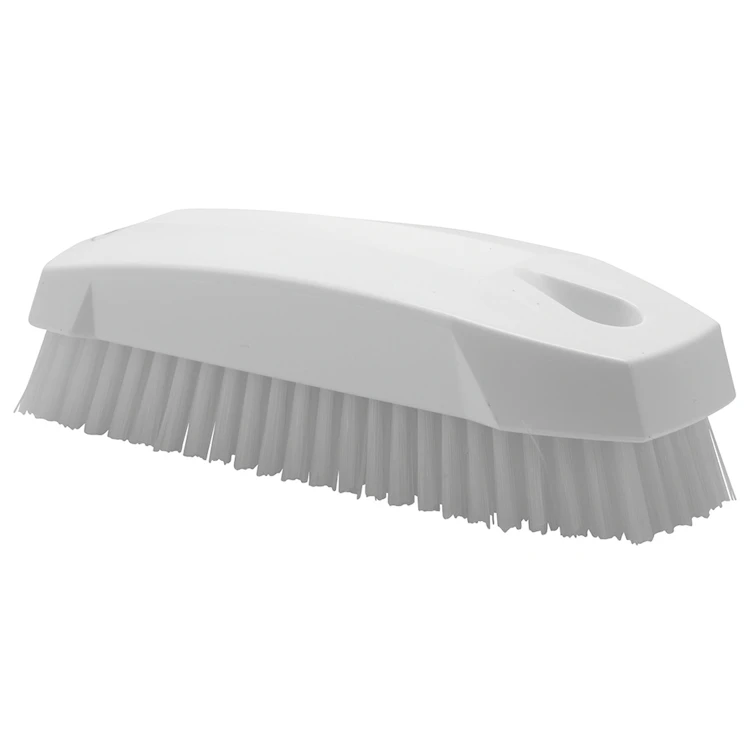 White Polypropylene Vikan® Hand & Nail Brush with Stiff Polyester Bristles