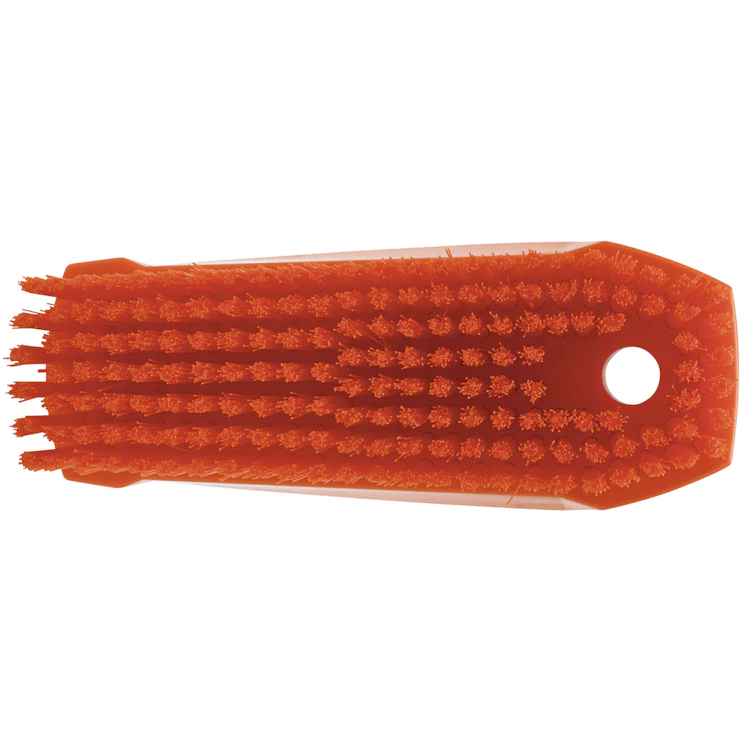 Orange Polypropylene Vikan® Hand & Nail Brush with Stiff Polyester Bristles