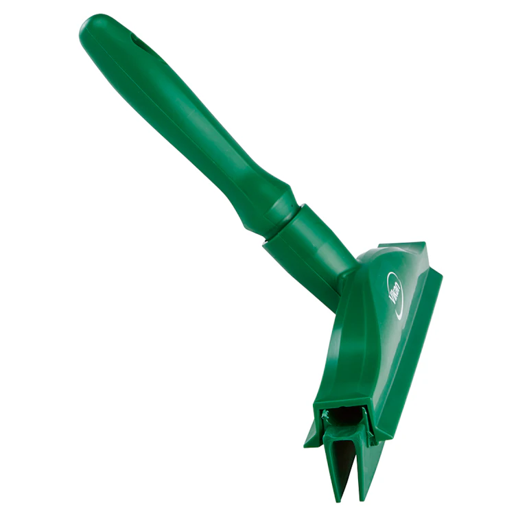 9.8" Green Polypropylene Vikan® Hygienic Hand Squeegee with Double TPE Rubber Blades & Handle