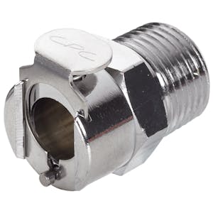 3/8" MNPT In-Line NSF-Listed LC Series Chrome Plated Brass Coupling Body - Straight Thru (Insert Sold Separately)