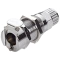 3/8" Ferruleless PTF NSF-Listed LC Series Chrome Plated Brass Panel Mount Body - Shutoff (Insert Sold Separately)