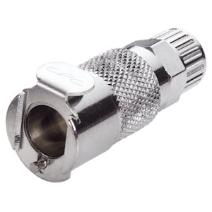3/8" In-Line Ferruleless PTF LC Series Chrome Plated Brass Body - Straight Thru (Insert Sold Separately)