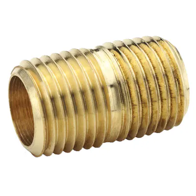 1/2" MPT Brass Close Nipple