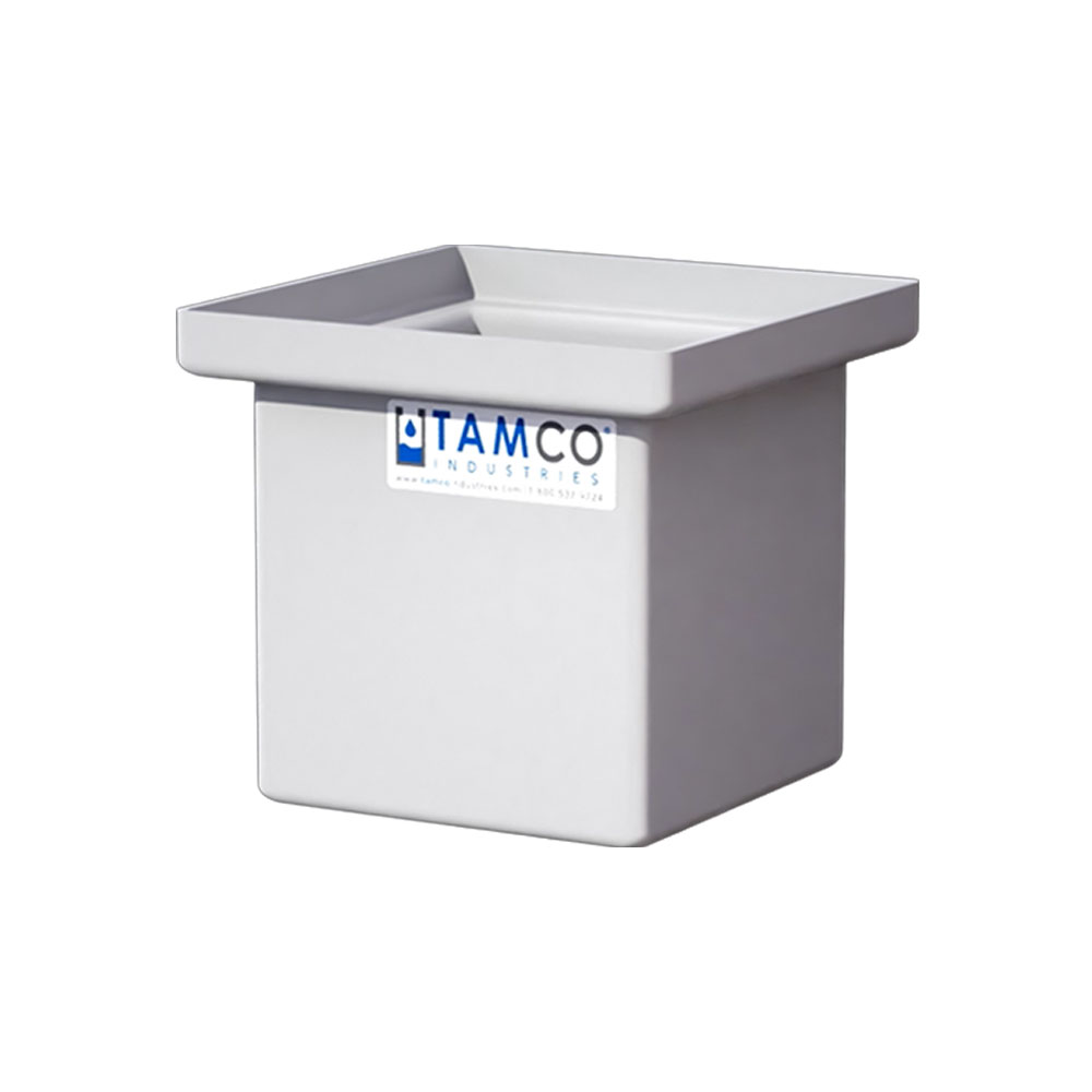 14 Gallon Natural LLDPE Rectangular Tamco® Heavy-Duty Tank with