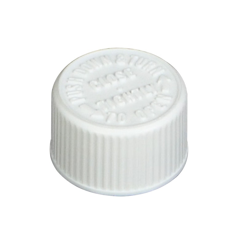 20/400 White Child Resistant Cap with F217 PE Foamed Liner