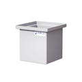 6 Gallon Natural LLDPE Rectangular Tamco® Heavy-Duty Tank with Internal Flange - 12" L x 12" W x 12" Hgt. (Cover Sold Separately)
