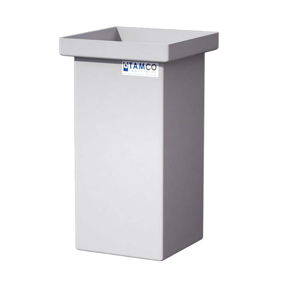 14 Gallon Natural LLDPE Rectangular Tamco® Heavy-Duty Tank with