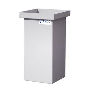 14 Gallon Natural LLDPE Rectangular Tamco® Heavy-Duty Tank with Internal Flange - 12" L x 12" W x 24" Hgt. (Cover Sold Separately)