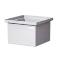 17 Gallon Natural LLDPE Rectangular Tamco® Heavy-Duty Tank with Internal Flange - 18" L x 18" W x 12" Hgt. (Cover Sold Separately)