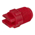 25° Red PVDF Bex® F Series 1/4" MNPT Spray Nozzle - Size 10